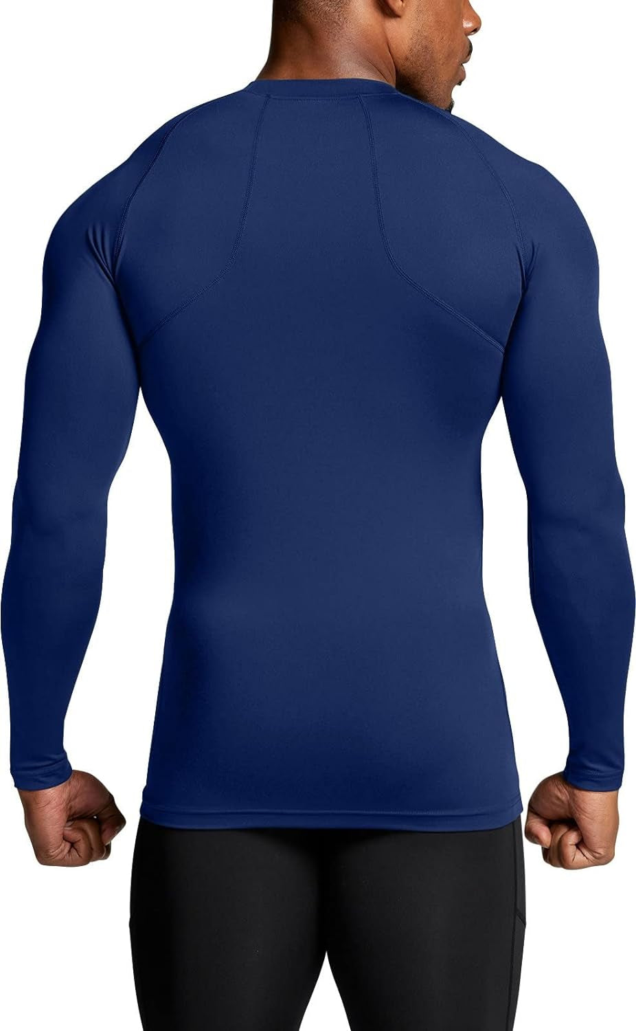 Men's UPF 50+ Long Sleeve Compression Rash Guard for Water Sports and Athletic Workouts