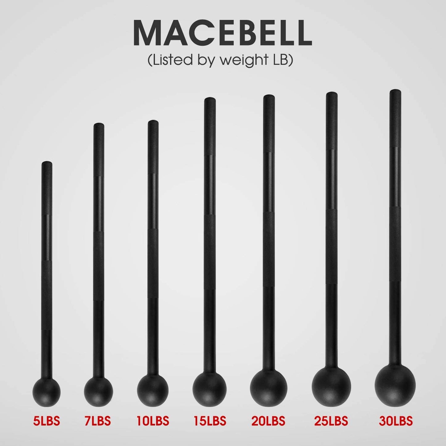 Steel Mace Bell for Comprehensive Strength Training - Full Body Muscle Development, Shoulder, Grip, and Forearm Workouts - Available in 5, 7, 10, 15, 20, 25, and 30 LB for Both Men and Women