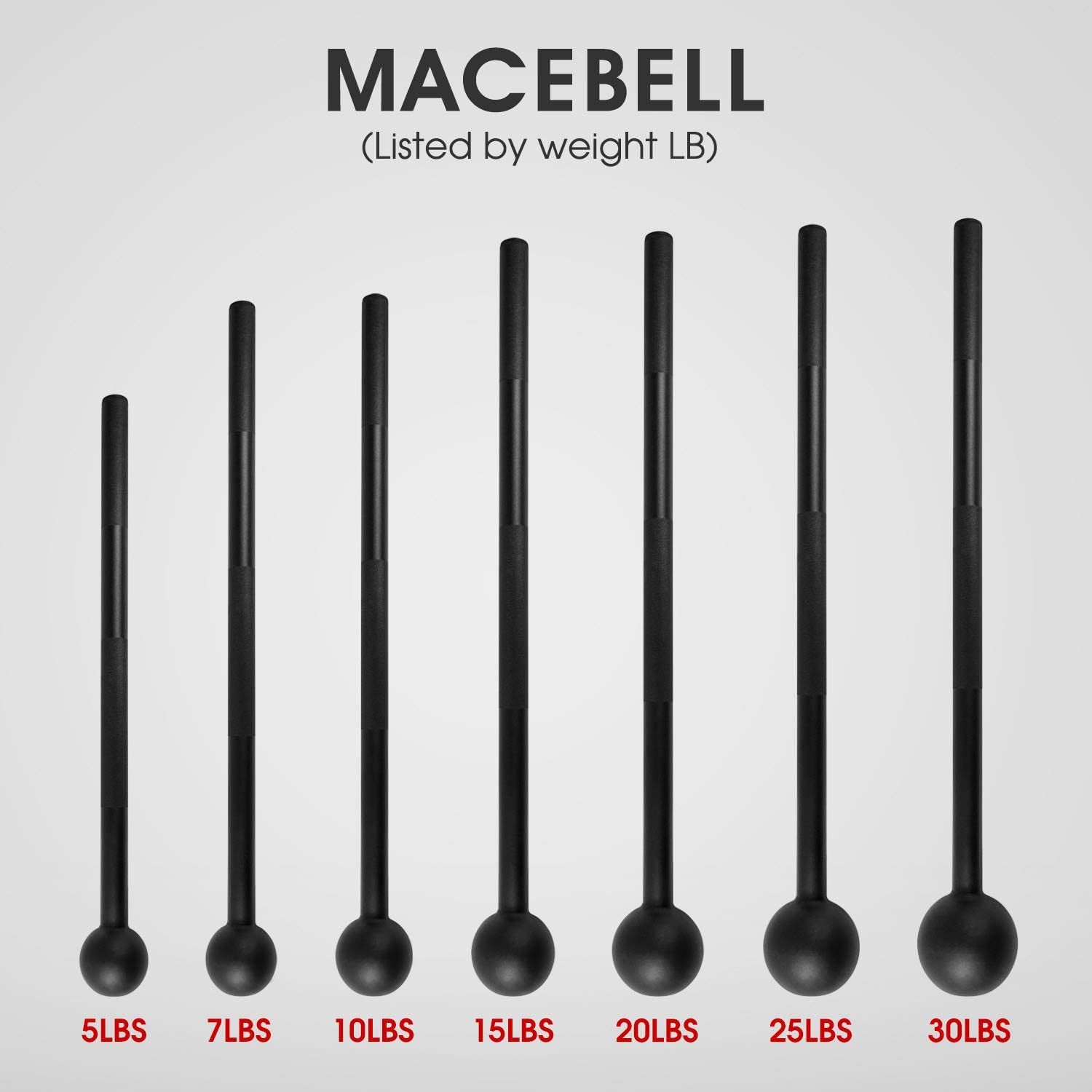 Steel Mace Bell for Comprehensive Strength Training - Full Body Muscle Development, Shoulder, Grip, and Forearm Workouts - Available in 5, 7, 10, 15, 20, 25, and 30 LB for Both Men and Women