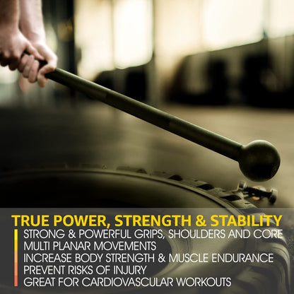 Steel Mace Bell for Comprehensive Strength Training - Full Body Muscle Development, Shoulder, Grip, and Forearm Workouts - Available in 5, 7, 10, 15, 20, 25, and 30 LB for Both Men and Women