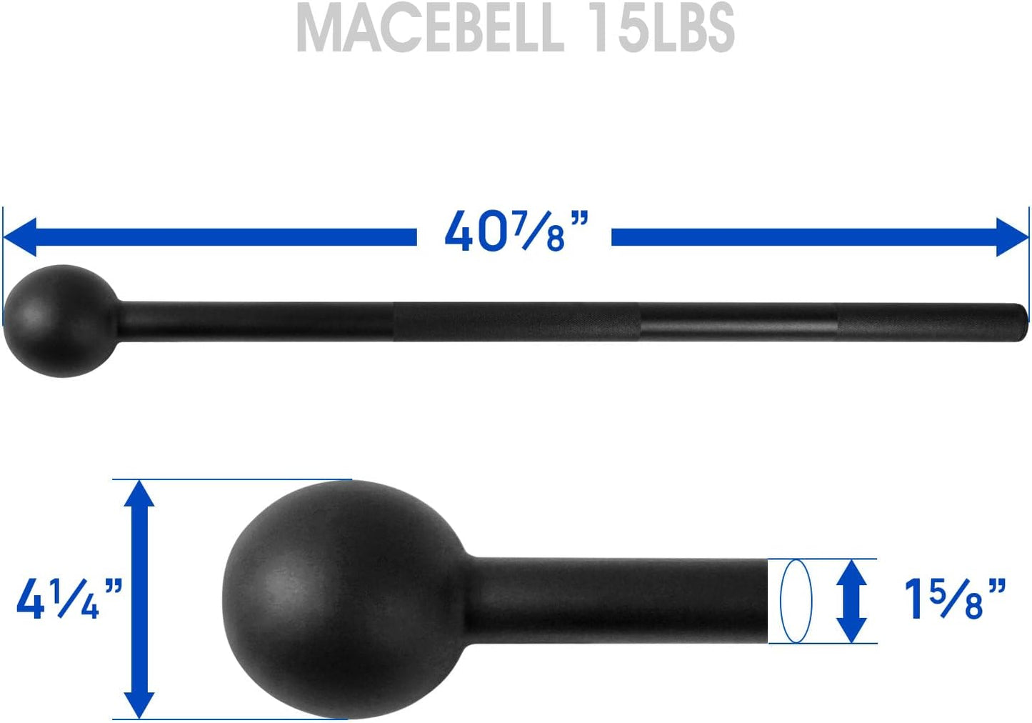 Steel Mace Bell for Comprehensive Strength Training - Full Body Muscle Development, Shoulder, Grip, and Forearm Workouts - Available in 5, 7, 10, 15, 20, 25, and 30 LB for Both Men and Women