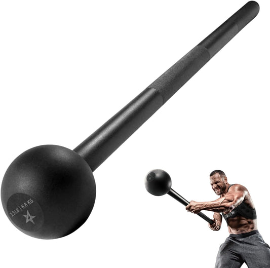 Steel Mace Bell for Comprehensive Strength Training - Full Body Muscle Development, Shoulder, Grip, and Forearm Workouts - Available in 5, 7, 10, 15, 20, 25, and 30 LB for Both Men and Women