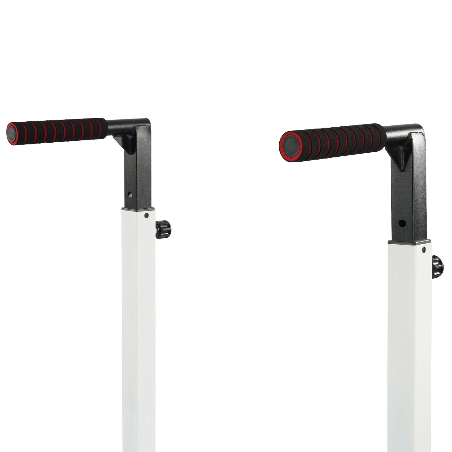 Adjustable Height Steel Frame Dip Station with 500 lb Weight Capacity - White