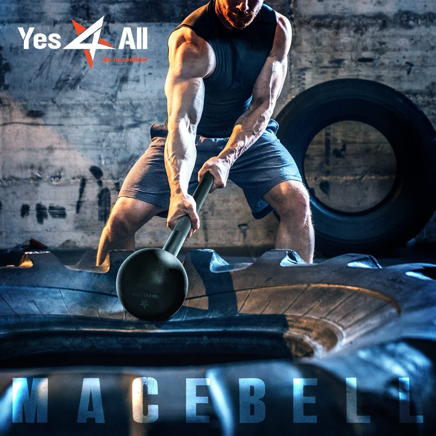 Steel Mace Bell for Comprehensive Strength Training - Full Body Muscle Development, Shoulder, Grip, and Forearm Workouts - Available in 5, 7, 10, 15, 20, 25, and 30 LB for Both Men and Women