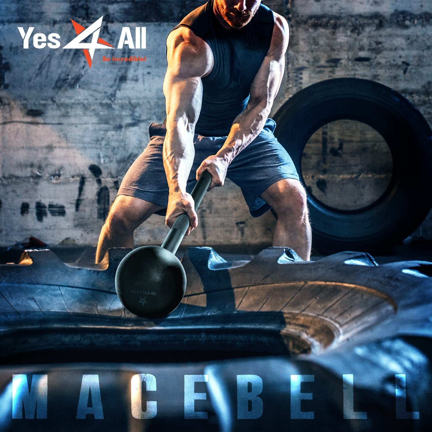 Steel Mace Bell for Comprehensive Strength Training - Full Body Muscle Development, Shoulder, Grip, and Forearm Workouts - Available in 5, 7, 10, 15, 20, 25, and 30 LB for Both Men and Women