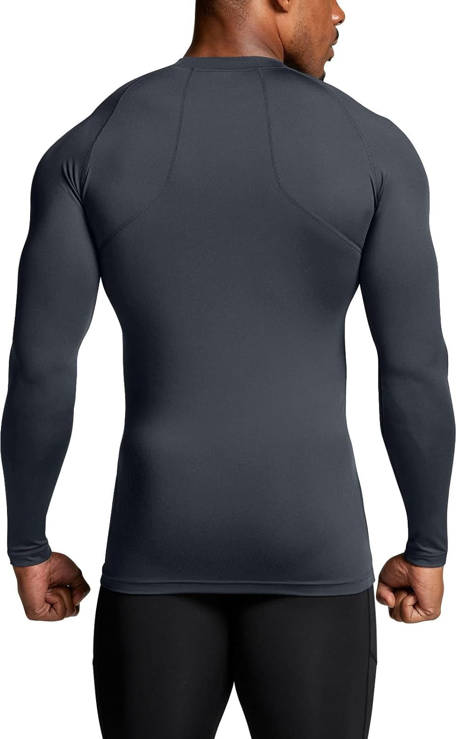 Men's UPF 50+ Long Sleeve Compression Rash Guard for Water Sports and Athletic Workouts